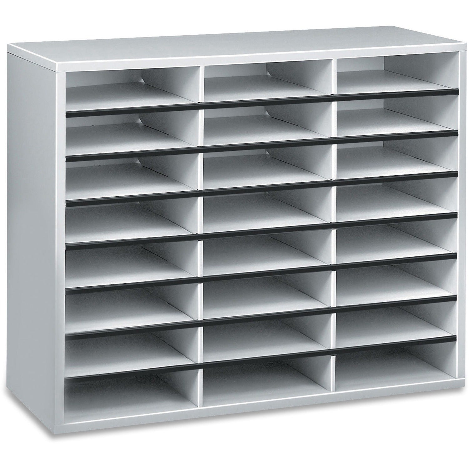 Wholesale Racks & Organizers: Discounts on Fellowes Literature Organizer - 24 Compartment Sorter, Dove Gray FEL25041