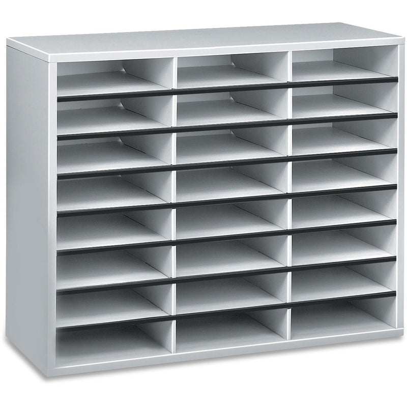 Wholesale Racks & Organizers: Discounts on Fellowes Literature Organizer - 24 Compartment Sorter, Dove Gray FEL25041