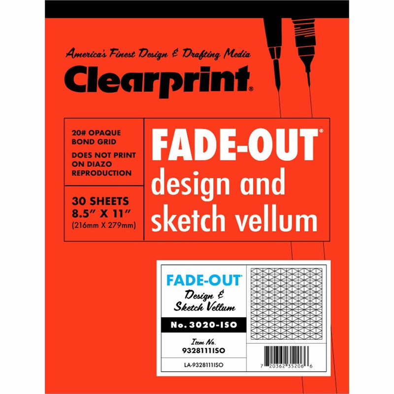 Wholesale Art/Writing Pads & Sheets: Discounts on Clearprint Isometric Grid Paper Pad - Letter CLE932811ISO