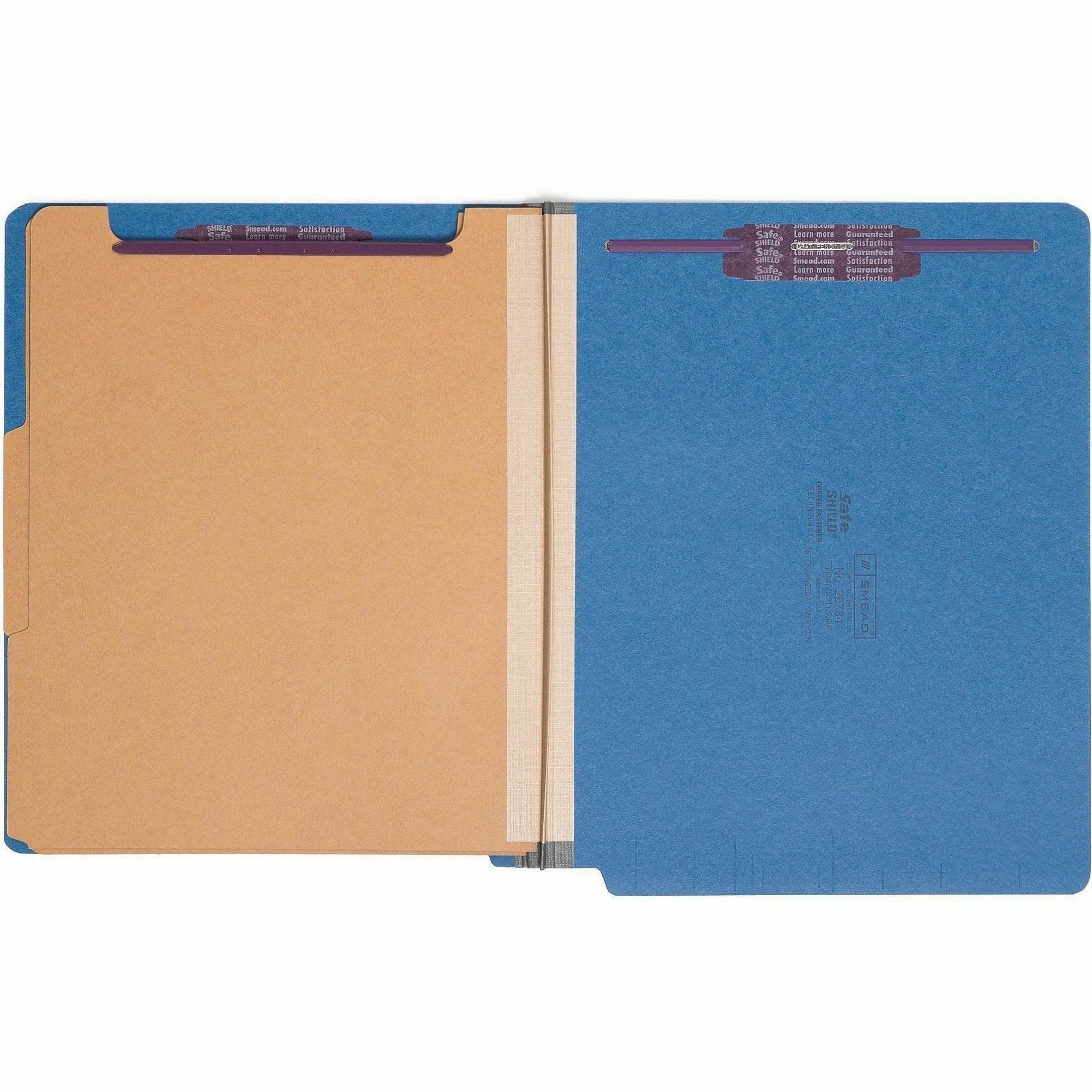 Wholesale End Tab Colored Pressboard Classification Folders: Discounts on Smead End Tab Colored Pressboard Classification Folders SMD26784