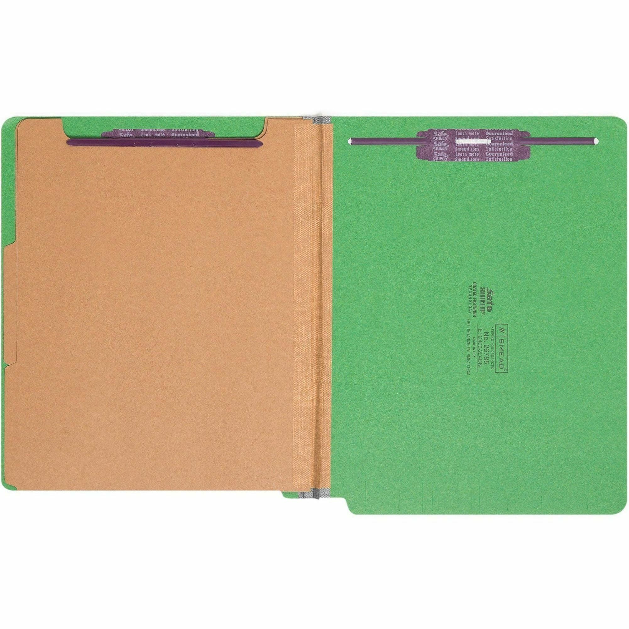 Wholesale End Tab Colored Pressboard Classification Folders: Discounts on Smead End Tab Colored Pressboard Classification Folders SMD26785