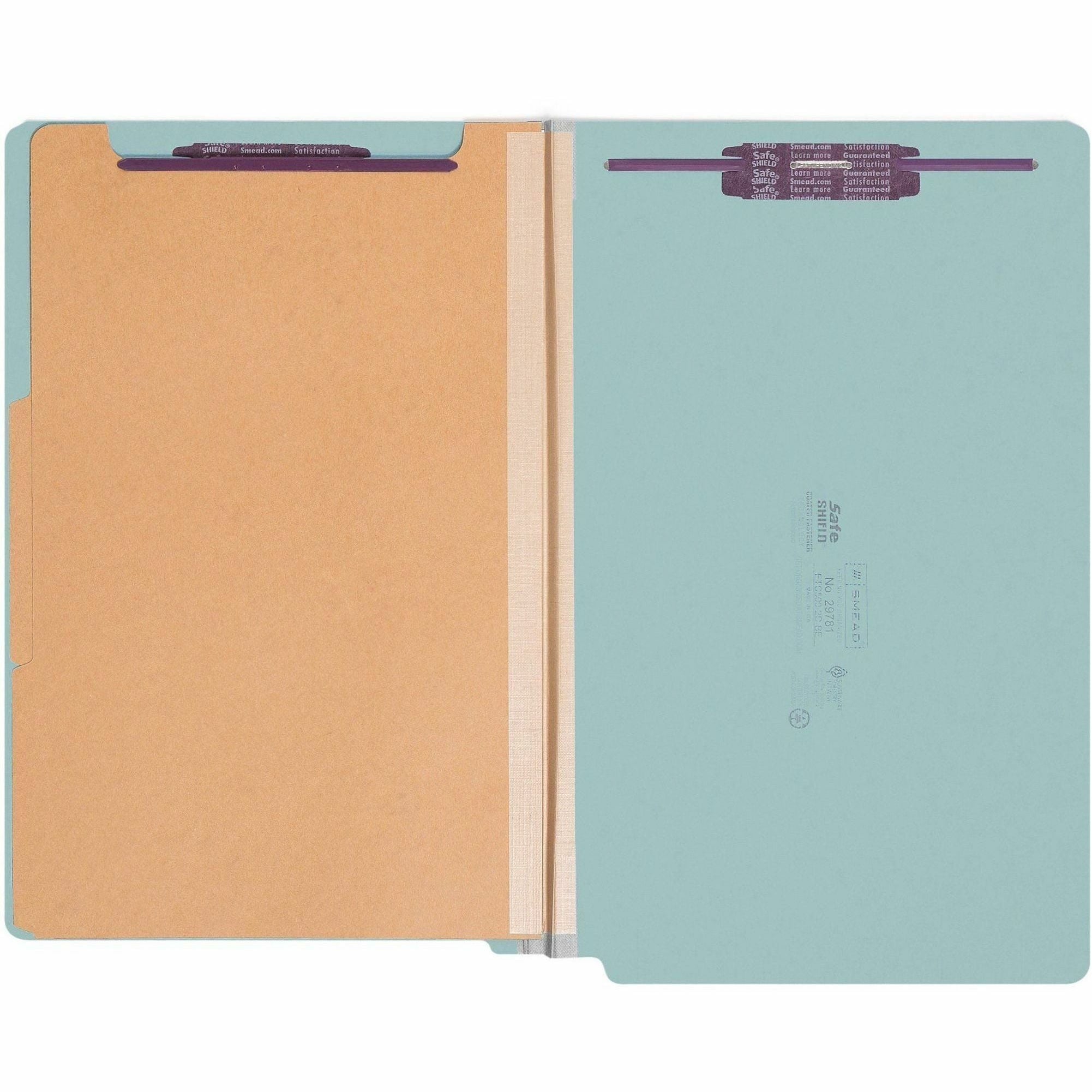 Wholesale End Tab Colored Pressboard Classification Folders: Discounts on Smead End Tab Colored Pressboard Classification Folders SMD29781