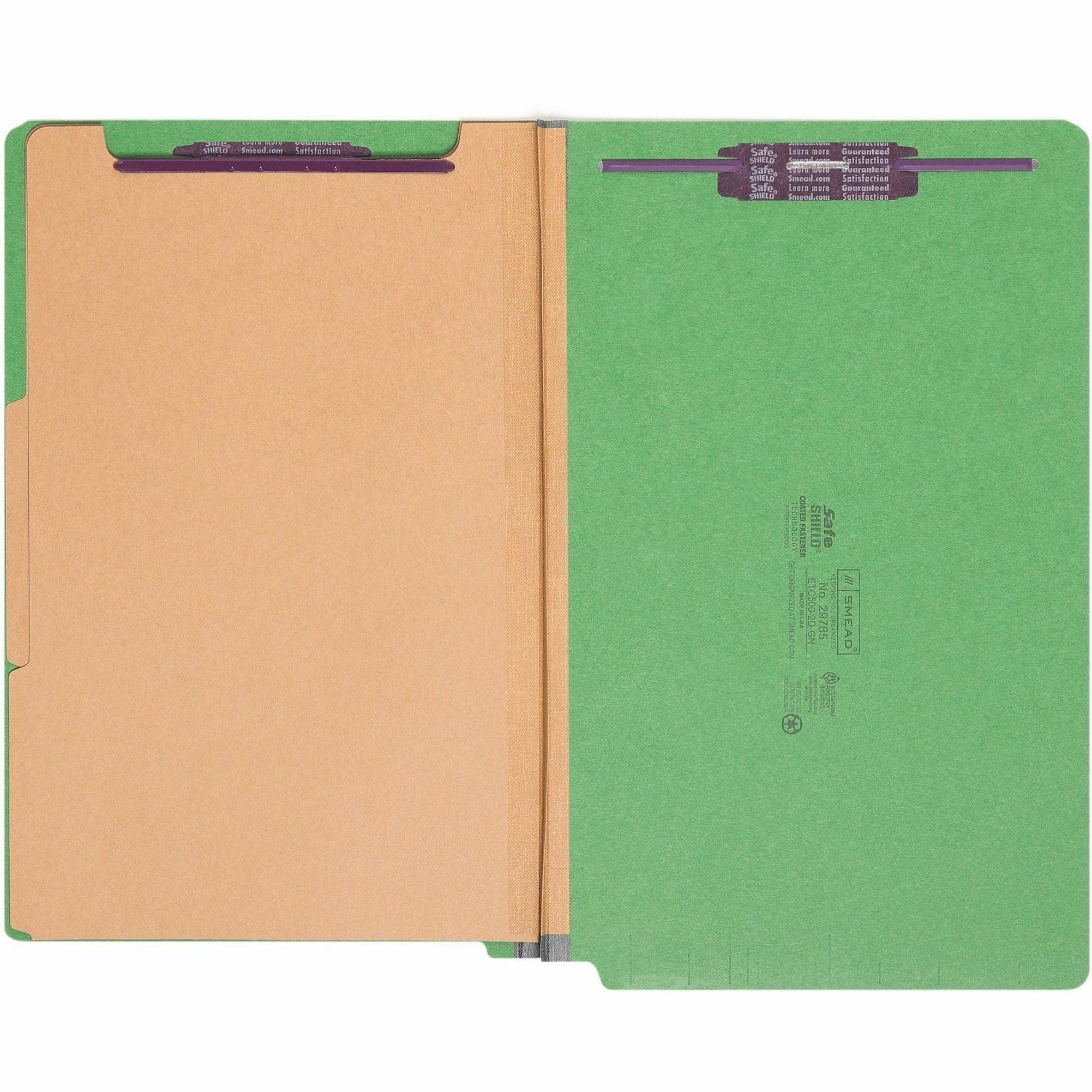 Wholesale End Tab Colored Pressboard Classification Folders: Discounts on Smead End Tab Colored Pressboard Classification Folders SMD29785