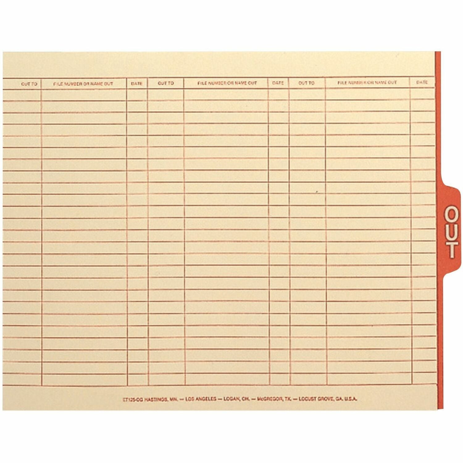 Wholesale End Tab Manila Out Guides: Discounts on Smead End Tab Manila Out Guides with Printed Form SMD61910