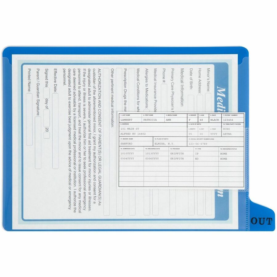 Wholesale End Tab Poly Out Guides: Discounts on Smead End Tab Poly Out Guides, Two-Pocket Style SMD61951