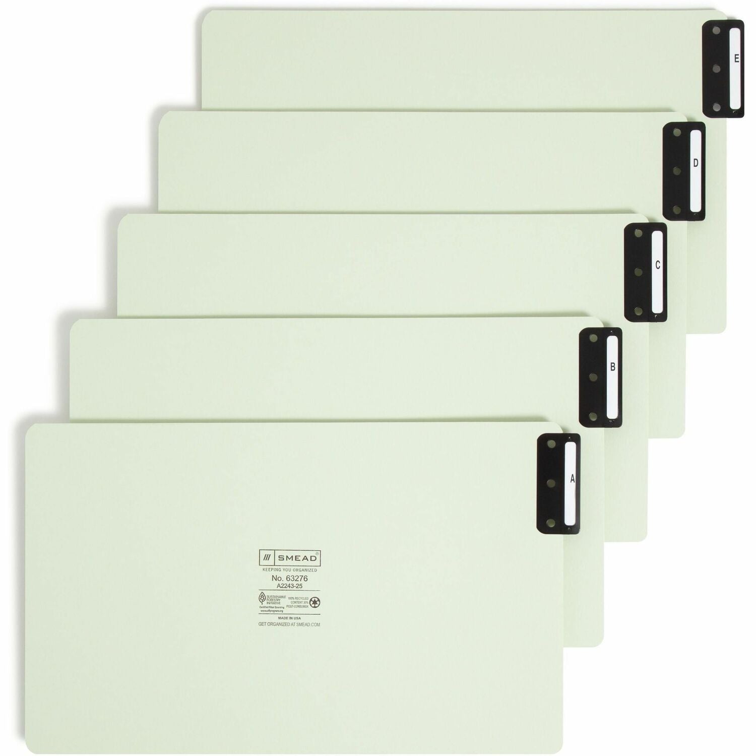 Wholesale End Tab Pressboard Guides: Discounts on Smead 100% Recycled Extra Wide End Tab Pressboard Guides, Vertical Metal Tab Style SMD63276