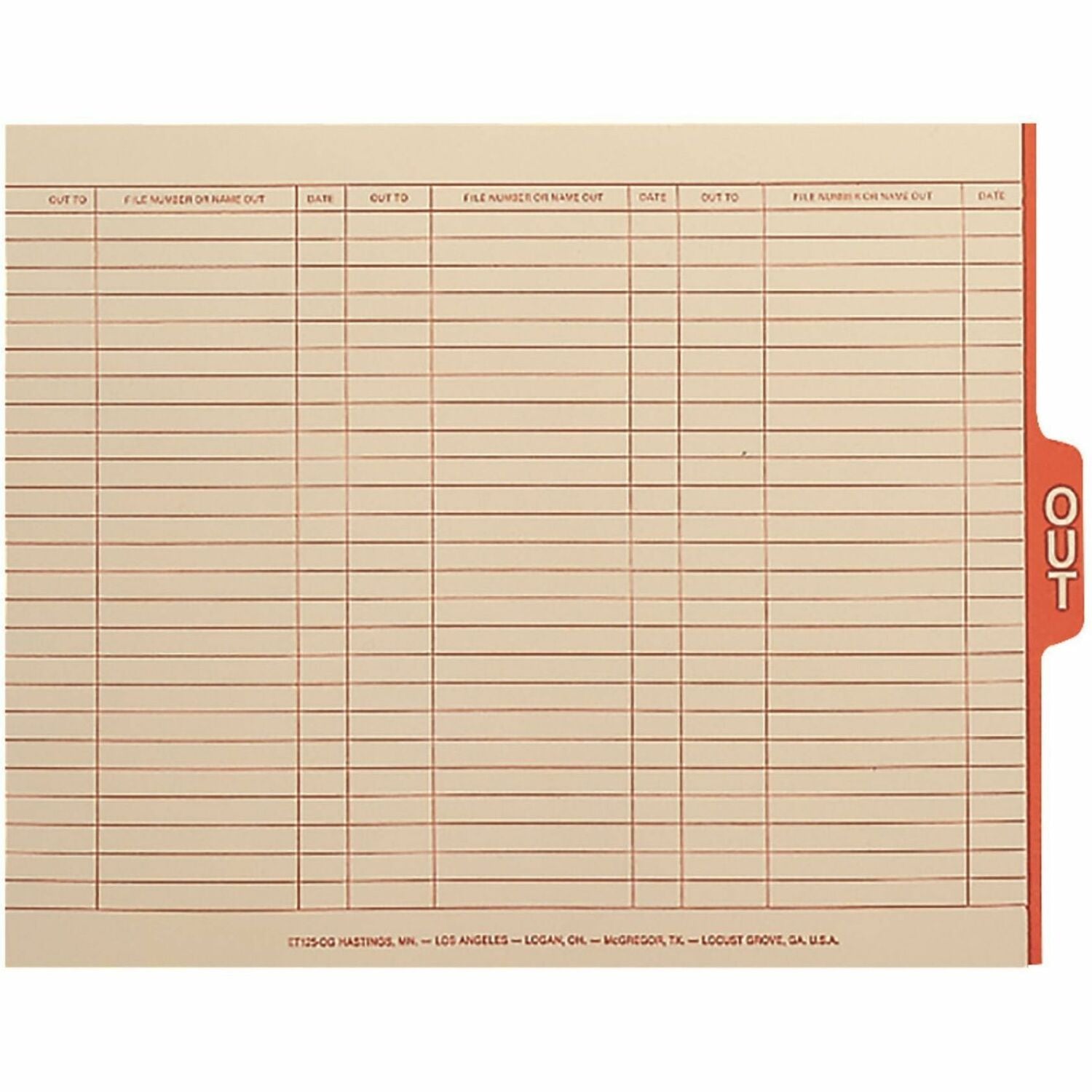 Wholesale End Tab Manila Out Guides: Discounts on Smead End Tab Manila Out Guides with Printed Form SMD63910
