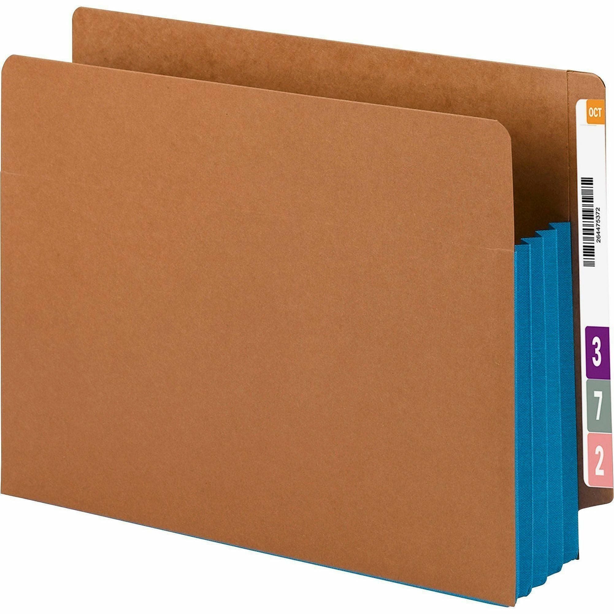Wholesale End-Tab File Pockets: Discounts on Smead Red Rope End-Tab File Pockets with Colored Gussets SMD73679