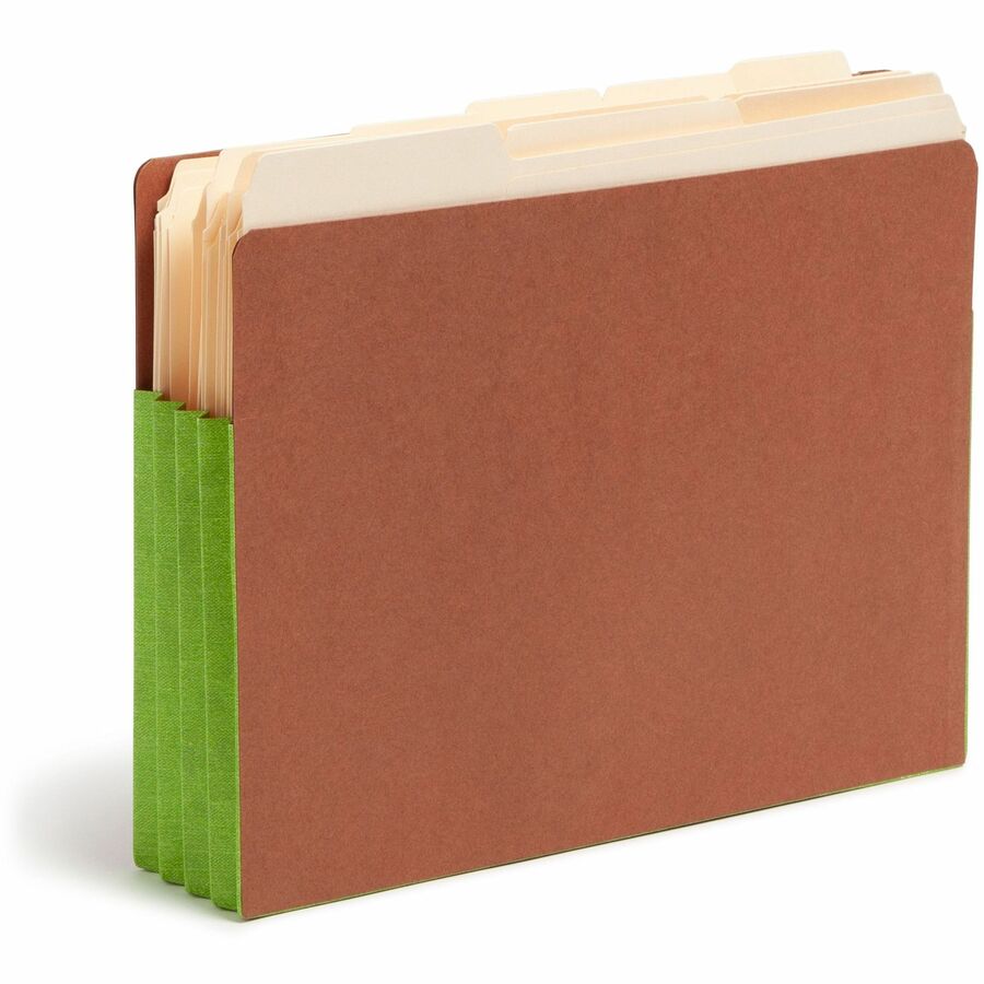 Wholesale End Tab Redrope File Pockets: Discounts on Smead Extra Wide End Tab Redrope File Pockets with Colored Gusset SMD73680