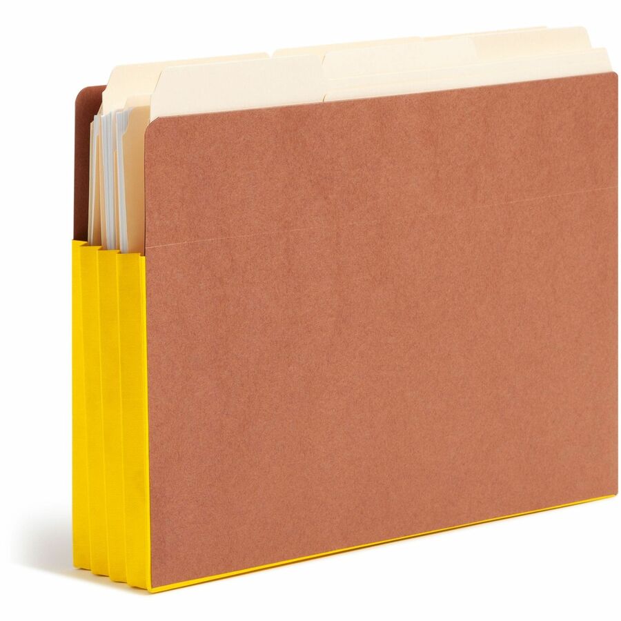 Wholesale End Tab Redrope File Pockets: Discounts on Smead Extra Wide End Tab Redrope File Pockets with Colored Gusset SMD73688