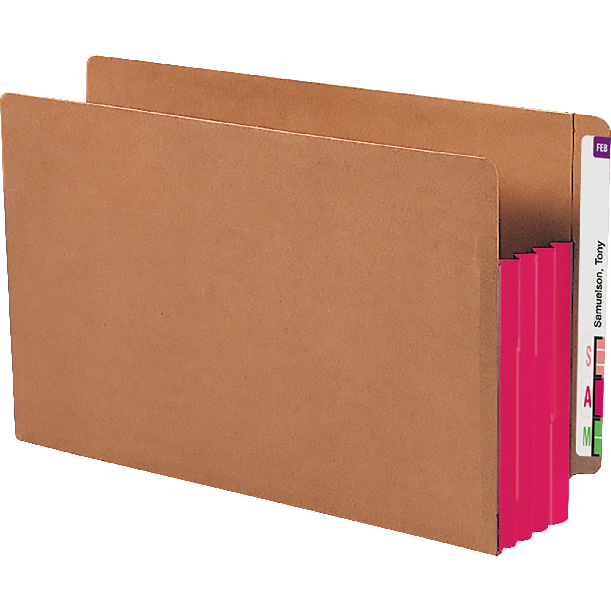 Wholesale End-Tab File Pockets: Discounts on Smead Red Rope End-Tab File Pockets with Colored Gussets SMD74686