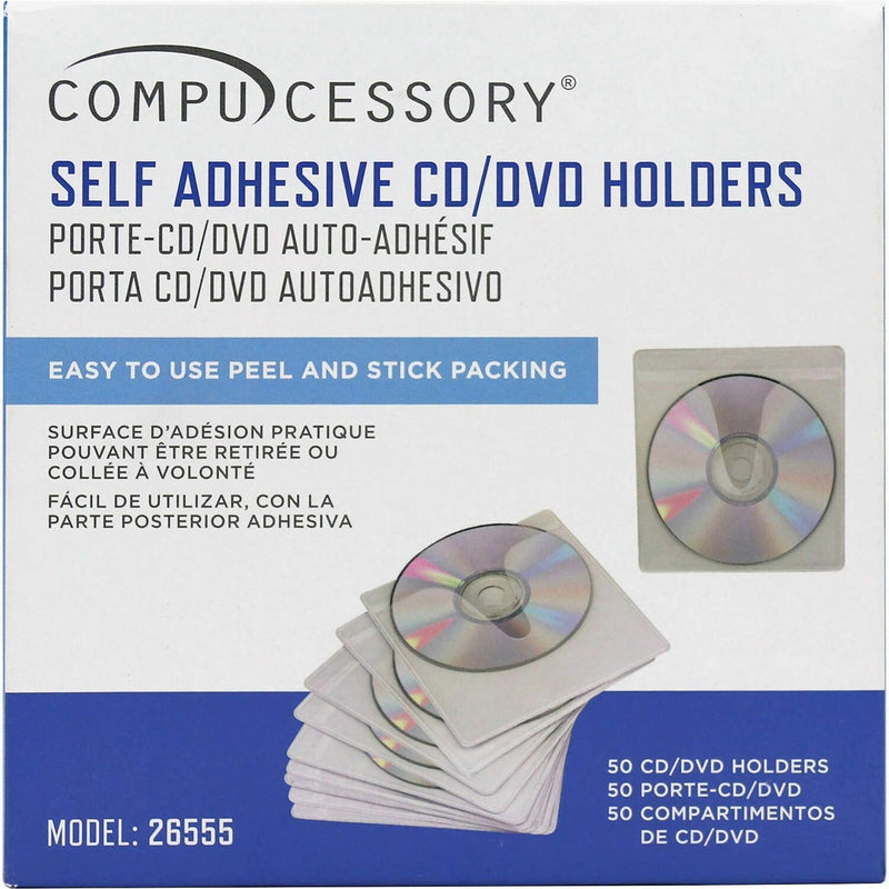 Wholesale Media Storage: Discounts on Compucessory Self-Adhesive Poly CD/DVD Holders CCS26555