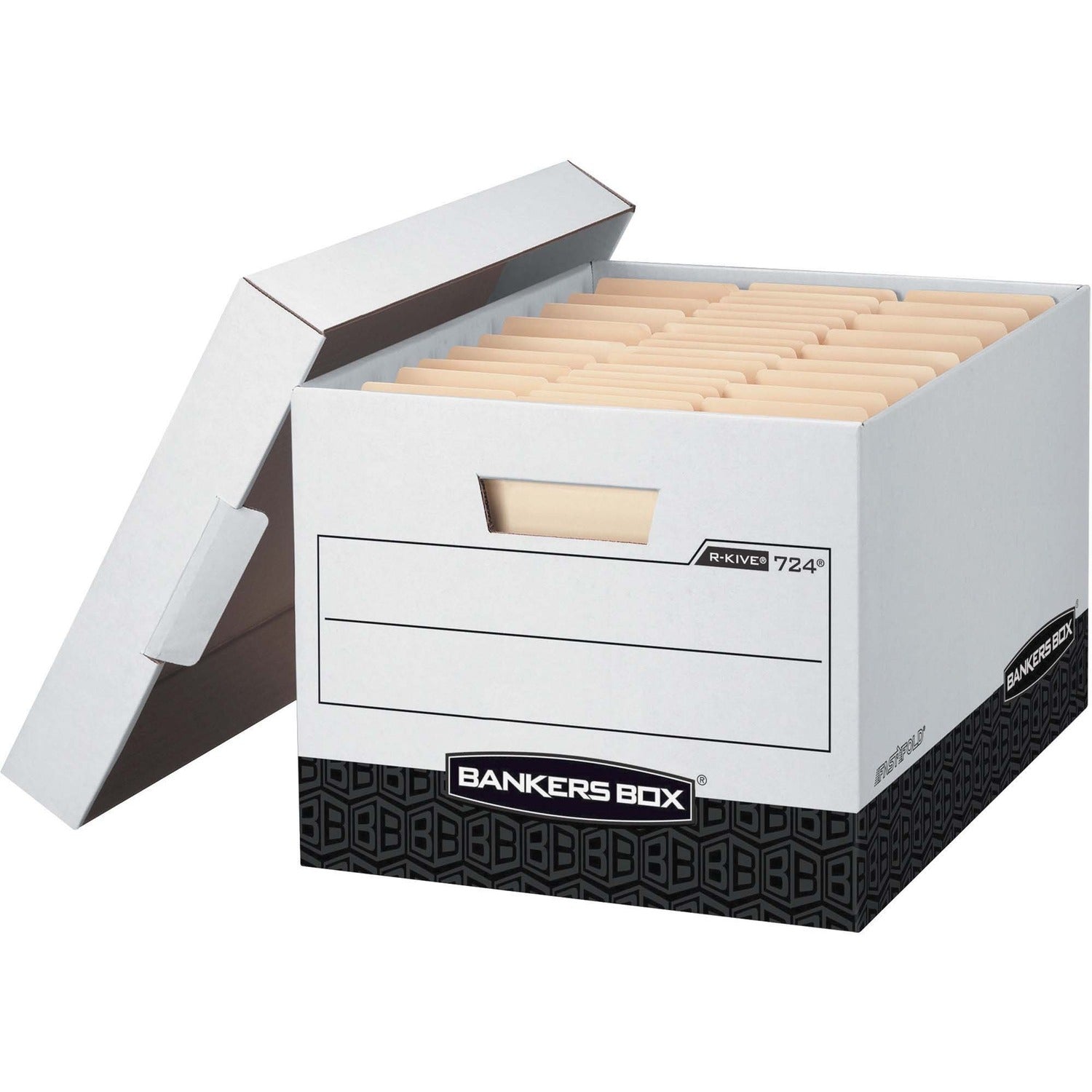 Wholesale Bankers Boxes: Discounts on Fellowes Bankers Box R-Kive&reg; - Letter/Legal, White/Black FEL00724