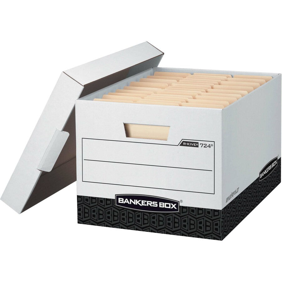 Wholesale Bankers Boxes: Discounts on Fellowes Bankers Box R-Kive&reg; - Letter/Legal, White/Black FEL00724