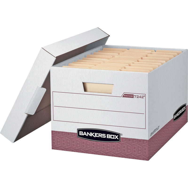 Wholesale Bankers Boxes: Discounts on Fellowes Bankers Box R-Kive&reg; - Letter/Legal, White/Red FEL07242