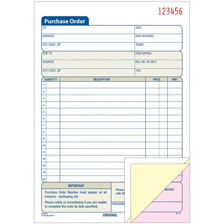 Purchase Order Book, 3-Part, Carbonless, 50 ST/BK