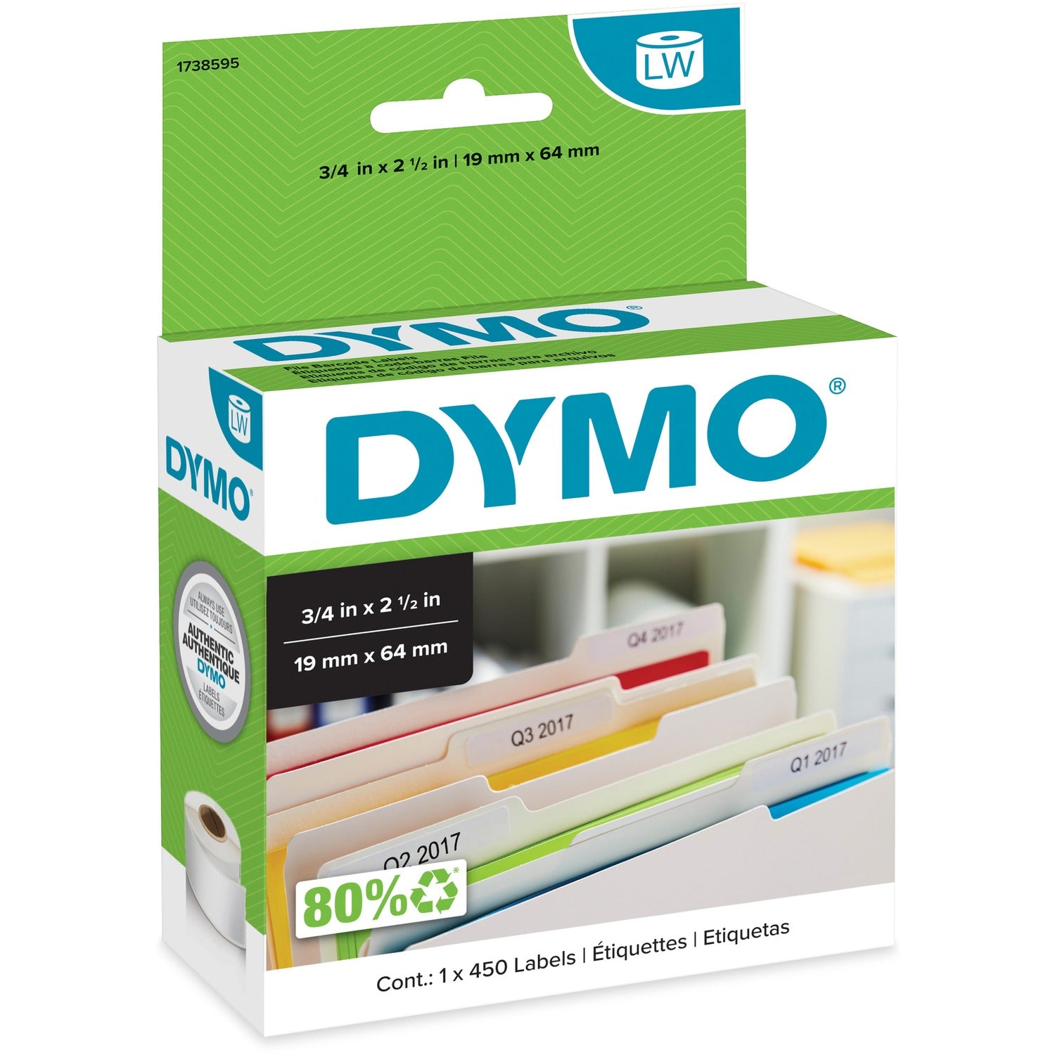 Wholesale Barcode Labels: Discounts on Dymo File Document Management Labels DYM1738595