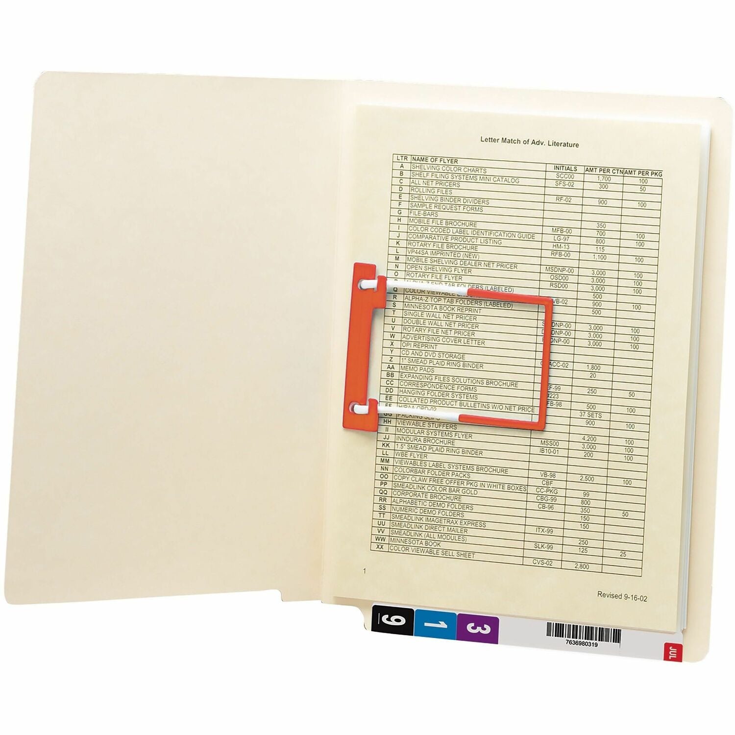 Wholesale End Tab U-Clip Fastener Folder: Discounts on Smead End Tab U-Clip Fastener FolderÃœ SMD34112
