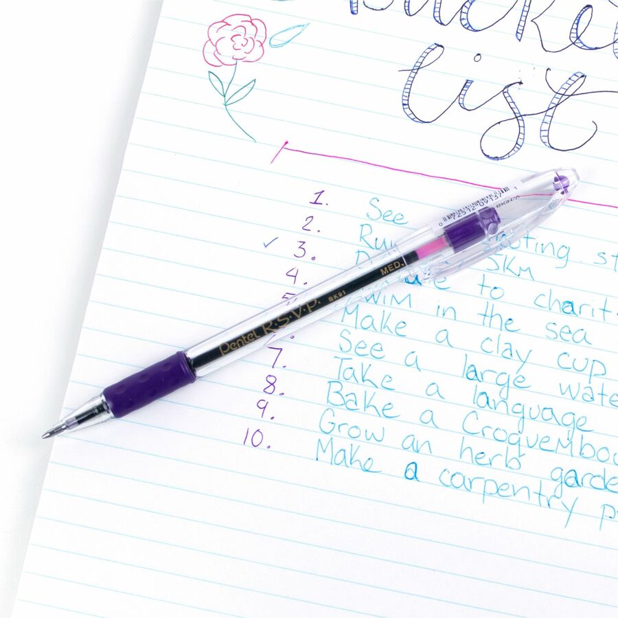 Wholesale Ballpoint Pens: Discounts on Pentel R.S.V.P. Ballpoint Stick Pens PENBK91V