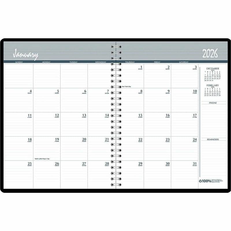 House of Doolittle MONTHLY PLANNER, 14 MOS BLK