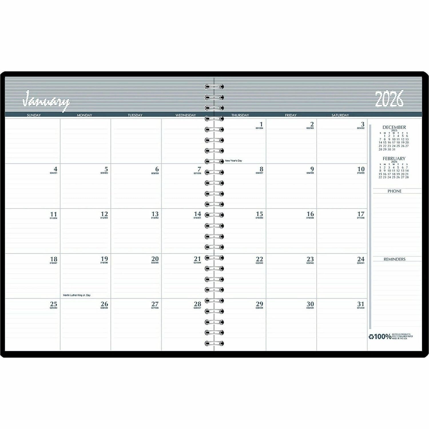 House of Doolittle MONTHLY PLANNER, 14 MOS. BLU