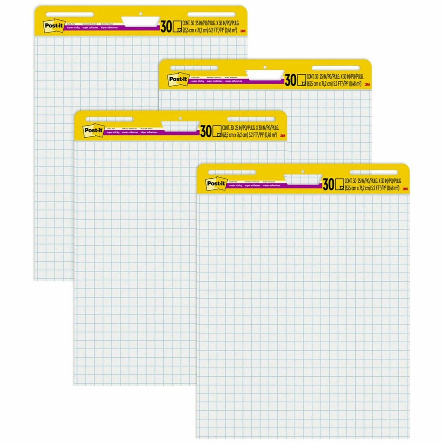 Post-it&reg; Self-Stick Easel Pad Value Pack with Faint Grid