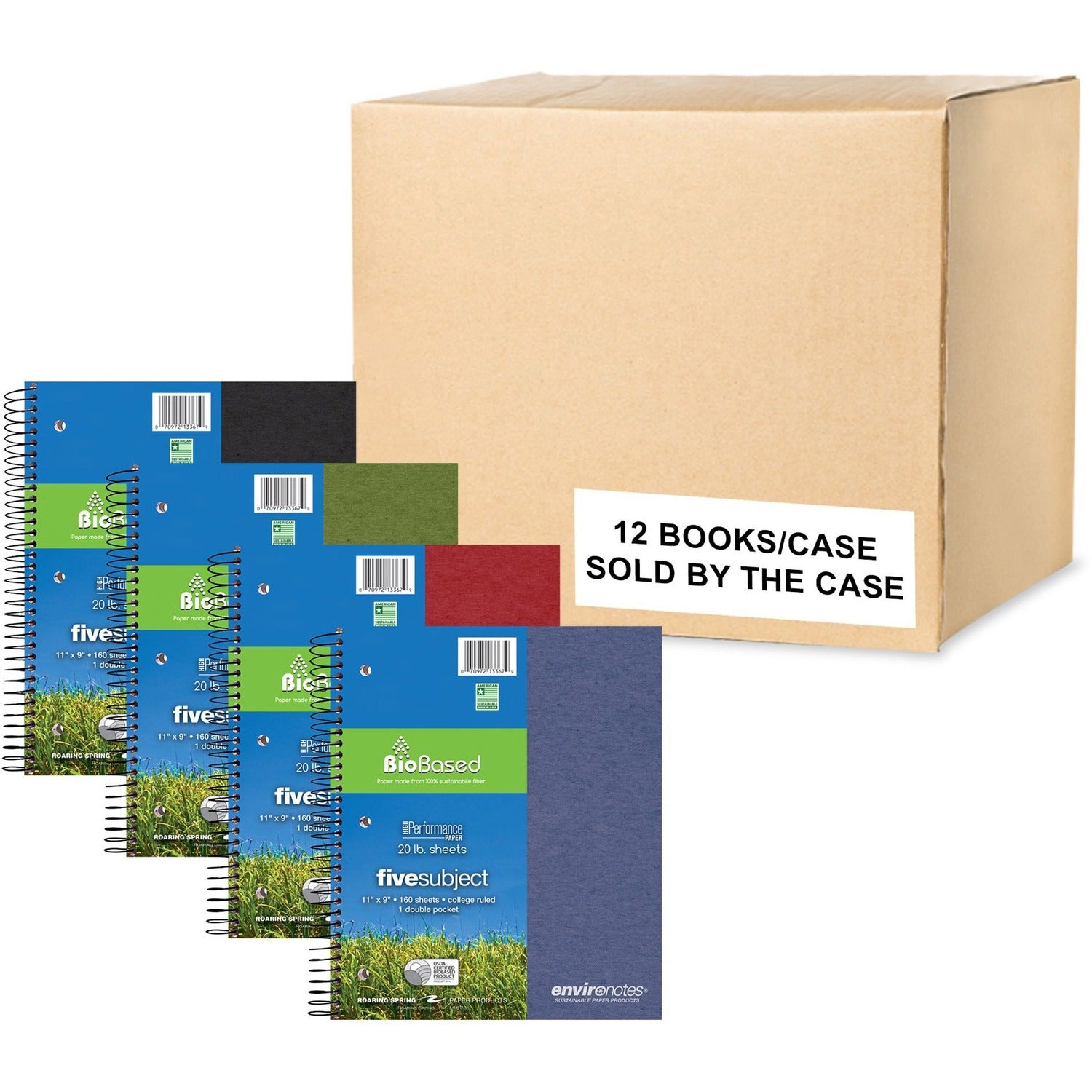 Roaring Spring EarthTone Subject Notebook - 12 per Carton