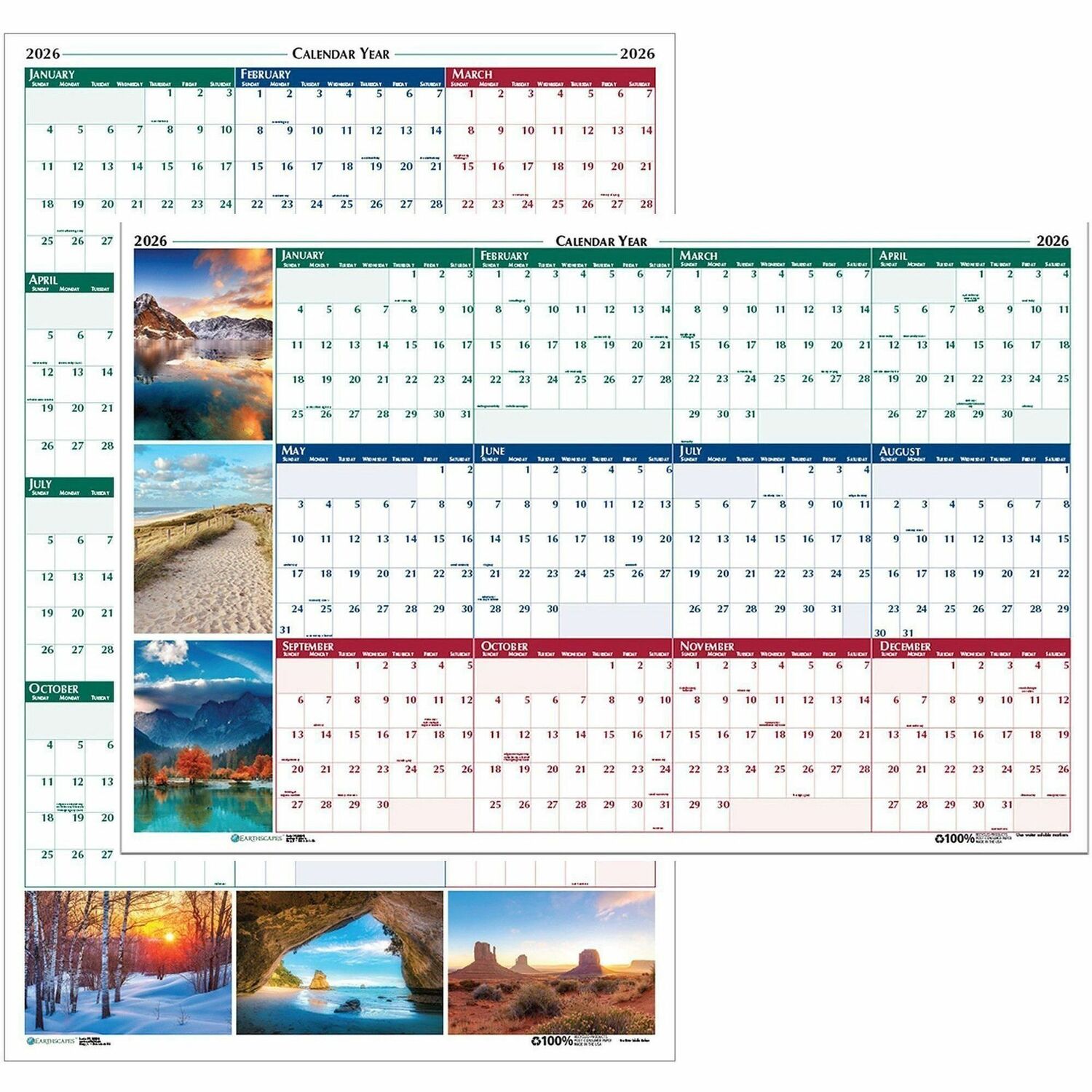 House of Doolittle EARTHSCAPES LAM. WALL PLANNER