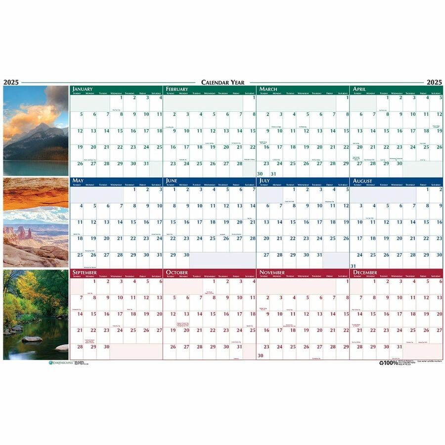 House of Doolittle EARTHSCAPES LAM. WALL PLANNER