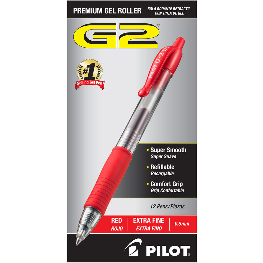 Pilot G2 Retractable XFine Gel Ink Rollerball Pens