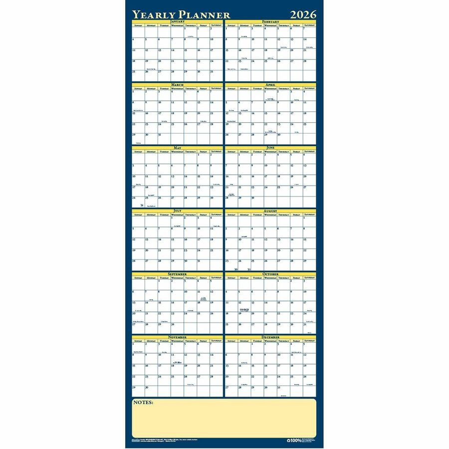 House of Doolittle LAMINATED PLANNER REVERSABLE