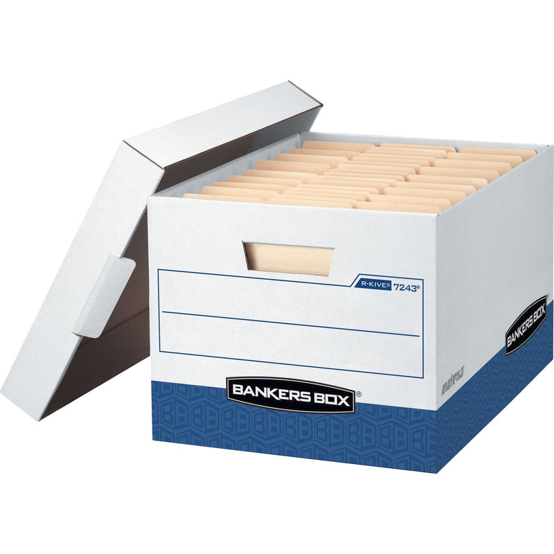 Wholesale Bankers Boxes: Discounts on Fellowes Bankers Box R-Kive&reg; - Letter/Legal, White/Blue, 4pk FEL0724303