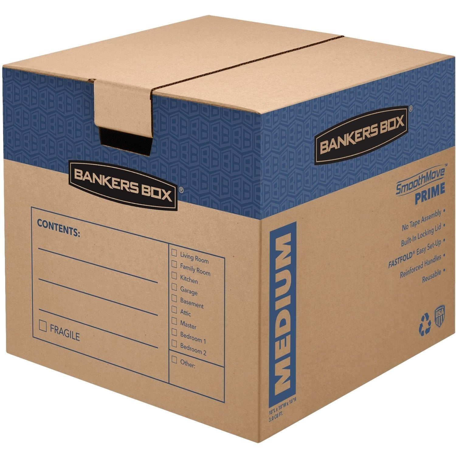 Wholesale Bankers Boxes: Discounts on Fellowes Bankers Box SmoothMove&trade; Prime Moving Boxes, Medium FEL0062801