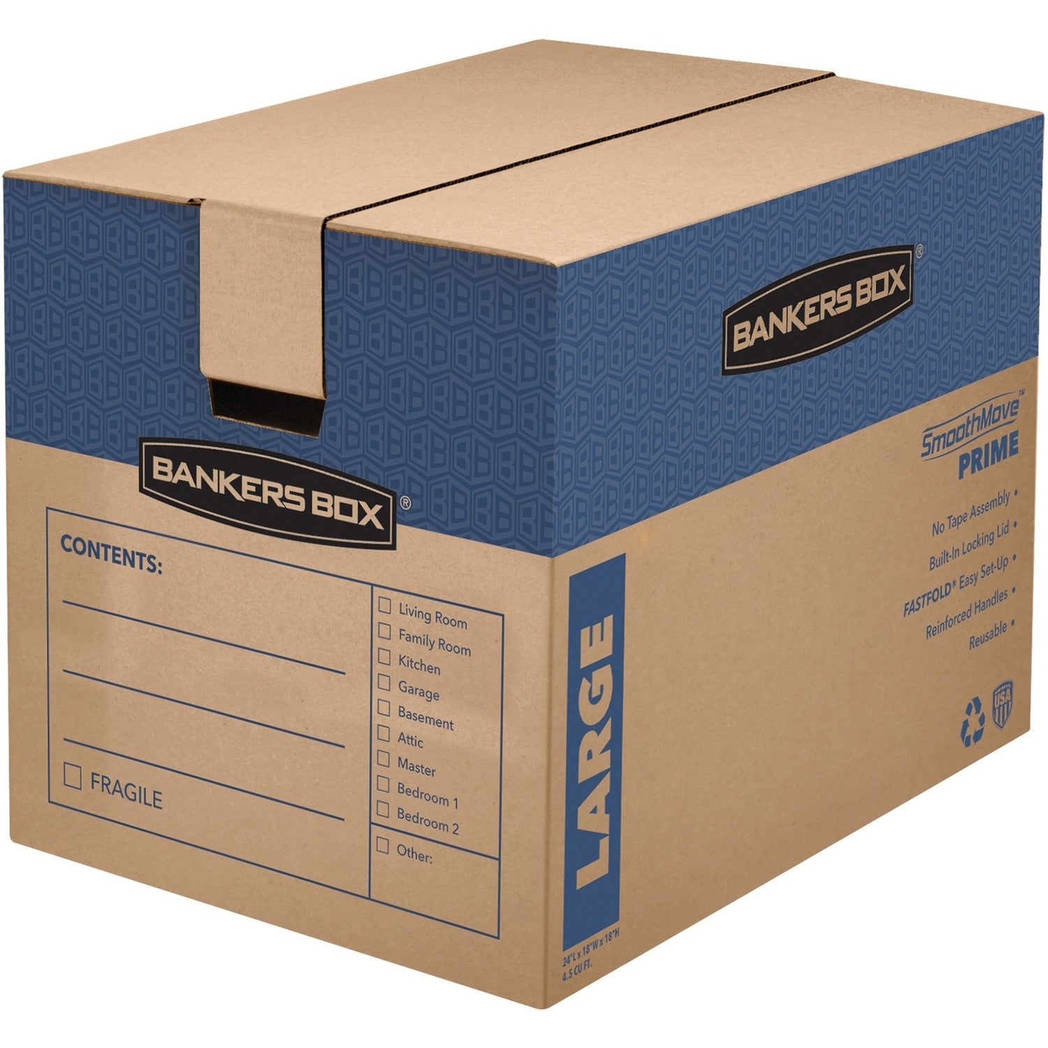 Wholesale Moving Boxes: Discounts on Fellowes Bankers Box SmoothMove&trade; Prime Moving Boxes, Large FEL0062901