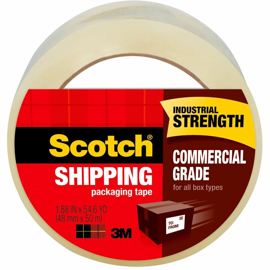 Scotch&reg; Commercial Grade Shipping Packaging Tape, 1.88" x 54.60 Yds
