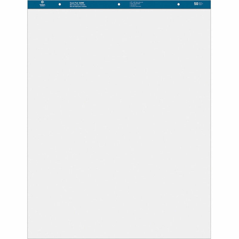 Business Source 27" x 34" Plain Easel Pad, 50 Sheets, 2/ Carton