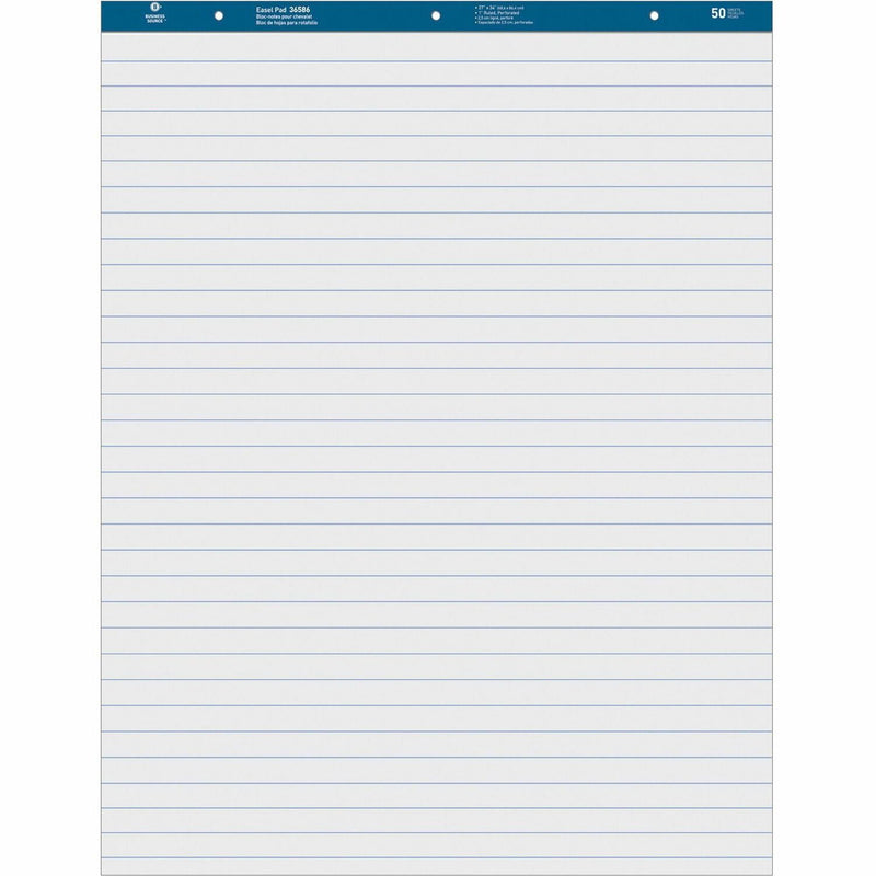 Business Source 27" x 34" Ruled Easel Pad, 50 Sheets- 4/ Carton