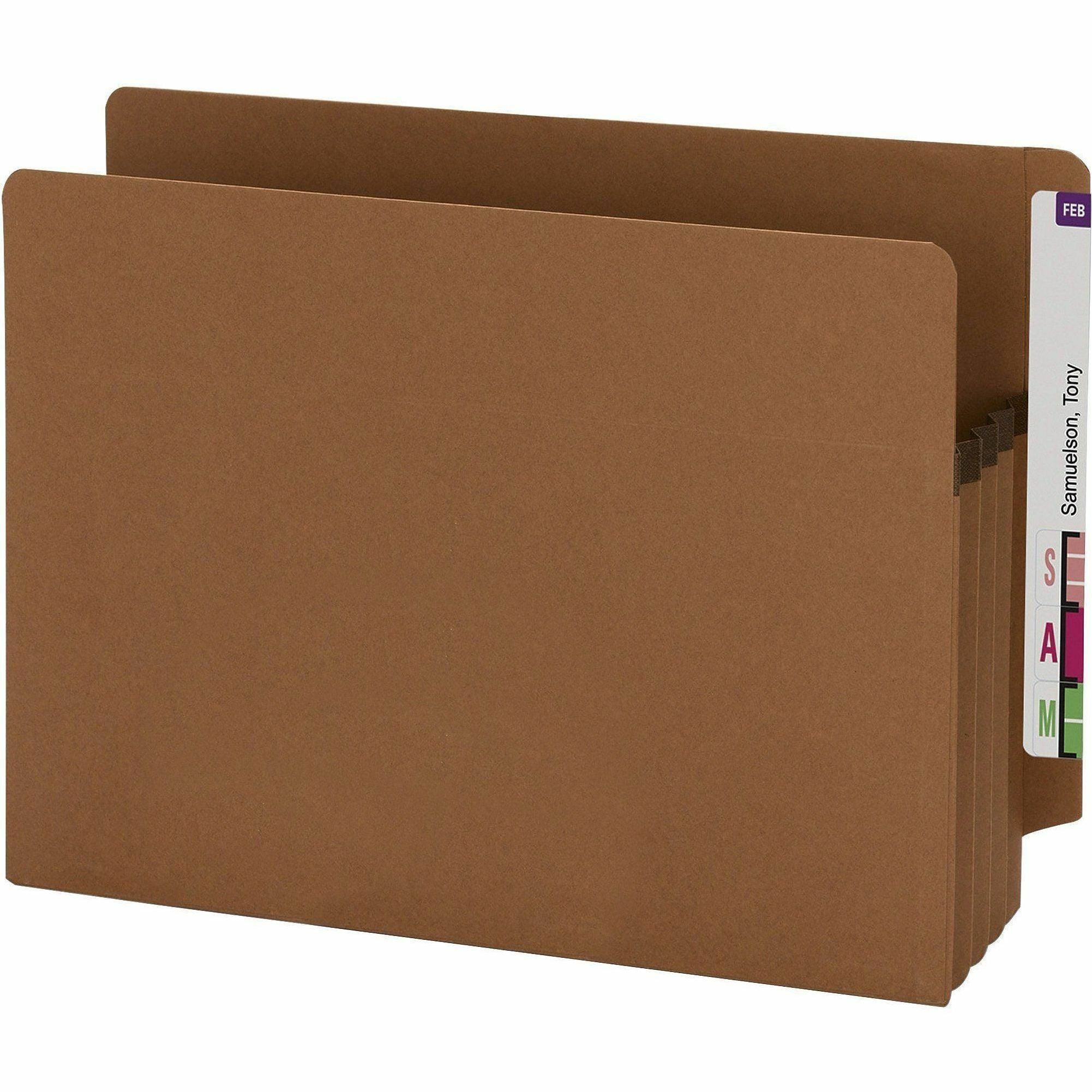 Wholesale End Tab Redrope Pockets: Discounts on Smead Extra Wide 100% Recycled End Tab Redrope Pockets SMD73610