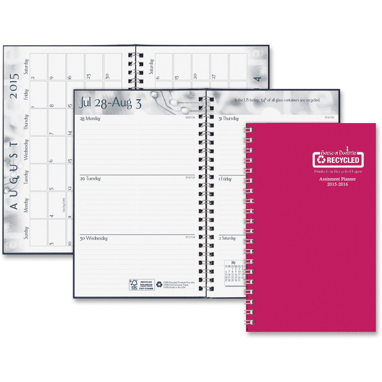 House of Doolittle ECONOMY ACADEMIC PLANNER PNK