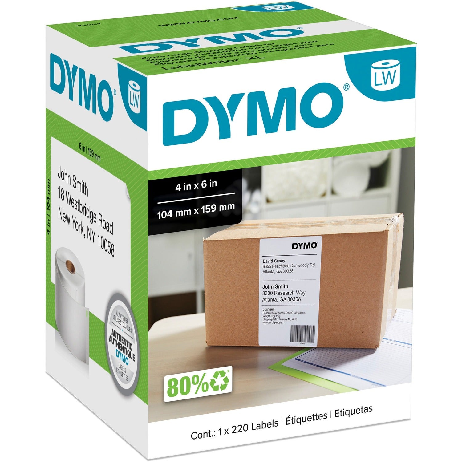 Wholesale Shipping Labels: Discounts on Dymo LabelWriter 4XL Extra Large Shipping Labels DYM1744907
