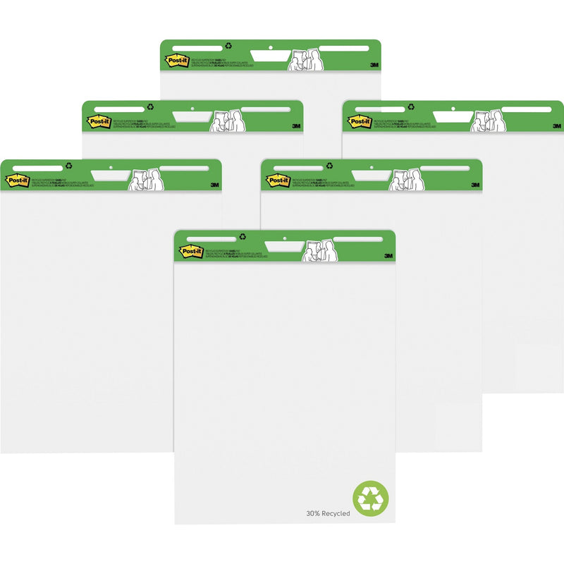 Post-it&reg; Easel Pad, 25" x 30", White Recycled