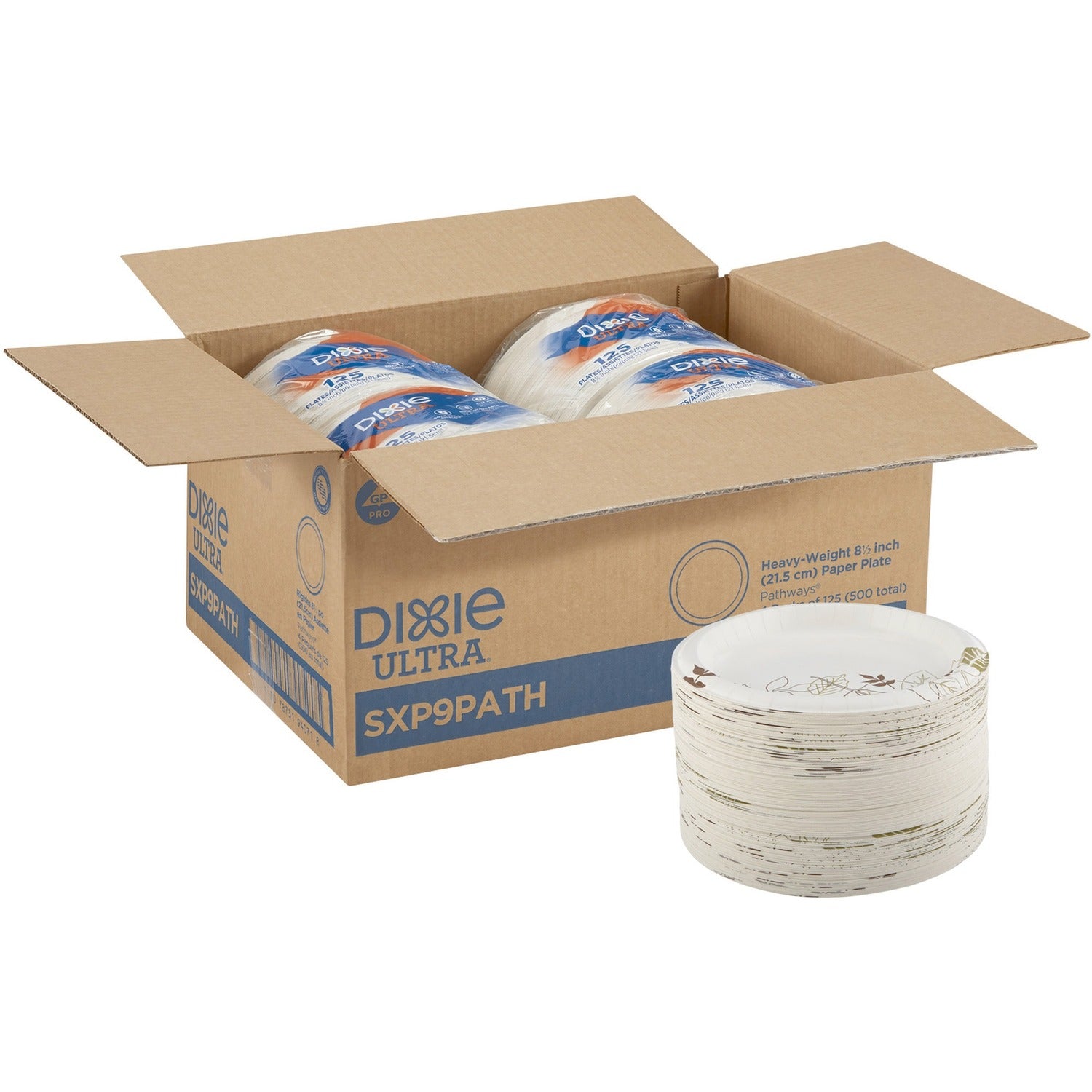 Wholesale Dixie Plates: Discounts on Dixie Pathways Heavyweight Paper Plates DXESXP9PATHCT