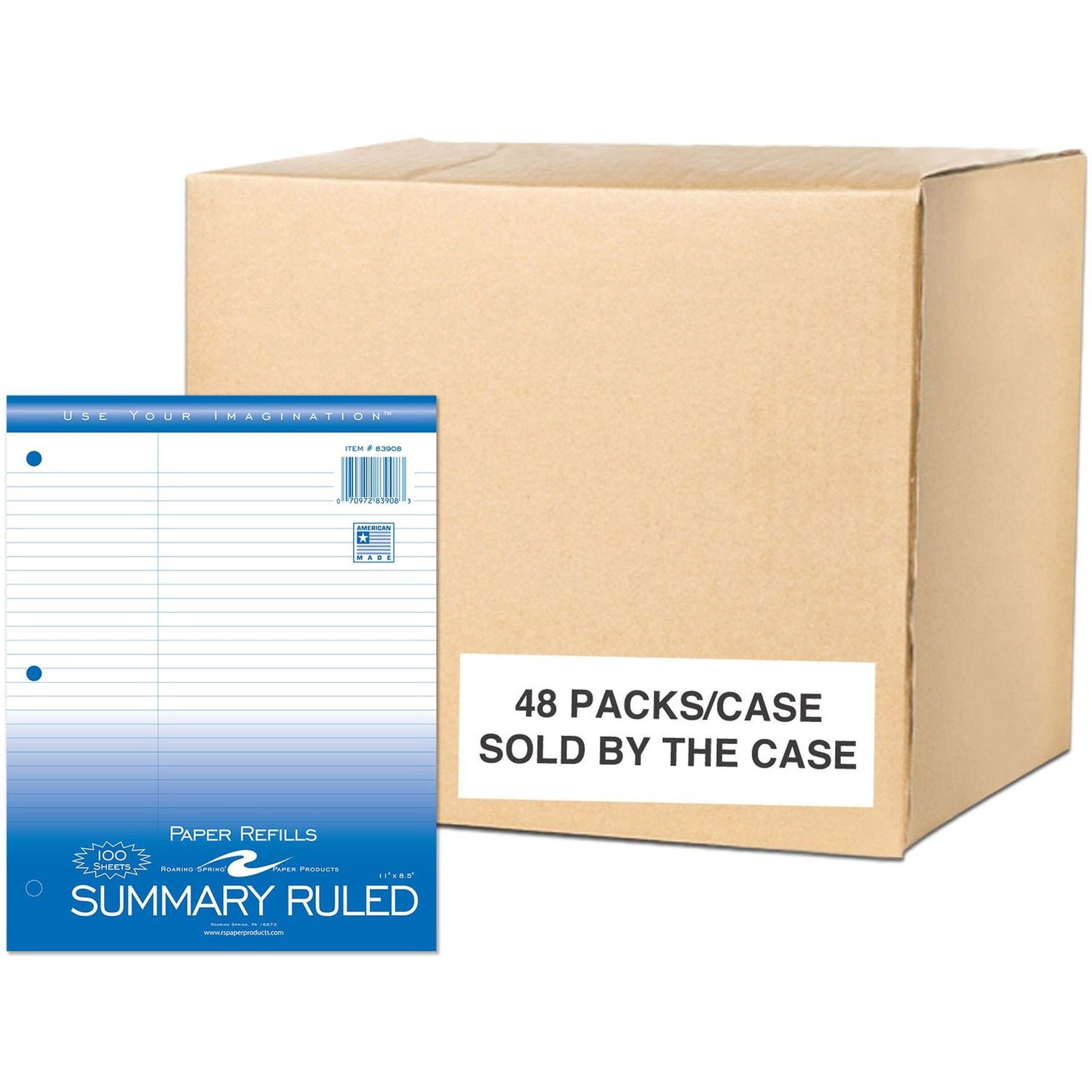Roaring Spring Law Ruled Loose Leaf Filler Paper- 48 Packs Per CT