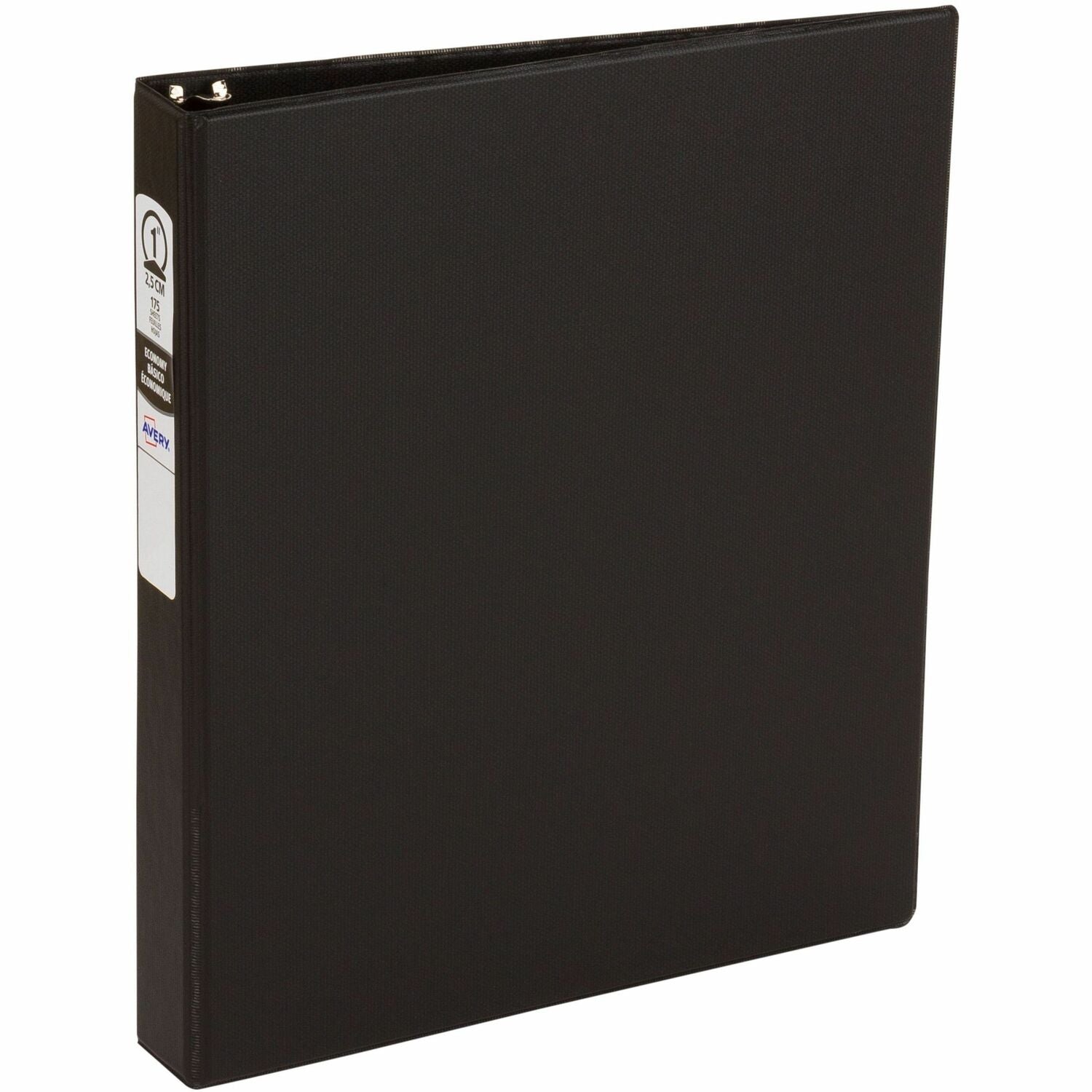 Avery Economy 3 Ring Binder, 1" Round Rings, Assorted (Black, Pacific Blue) Color Will Vary, 1 Binder (11718)