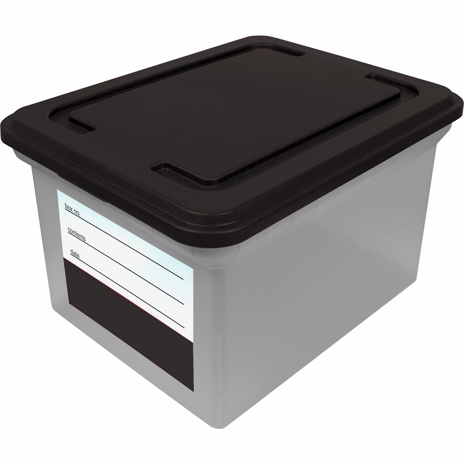 Wholesale Shipping & Storage Boxes & Bins: Discounts on Advantus Clear Base File Tote with Lid and Label AVT55802