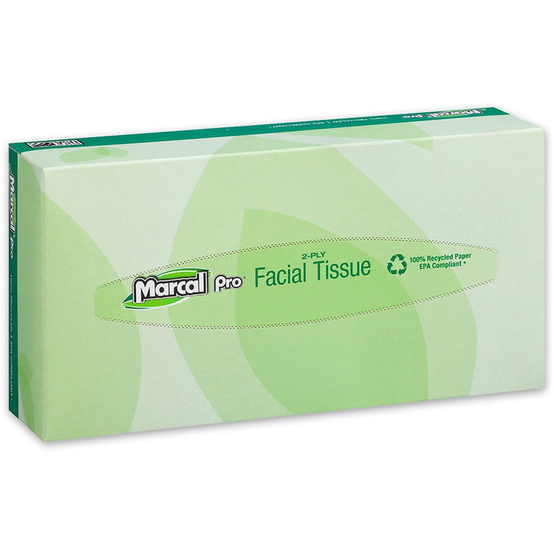 100% Recycled Convenience Pack Facial Tissue, White, 100/Box