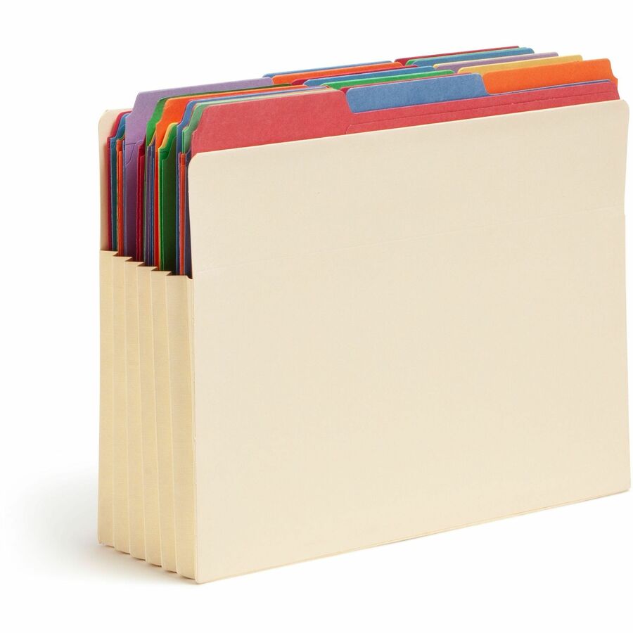 Bulk Discounts on Smead End Tab Pockets / Wallets - End Tab Extra Wide TUFFâˆ† File Pocket, Reinforced Straight-Cut Tab, 5-1/4" Expansion, Extra Wide Letter Size, Manila, 10 per Box (75160)