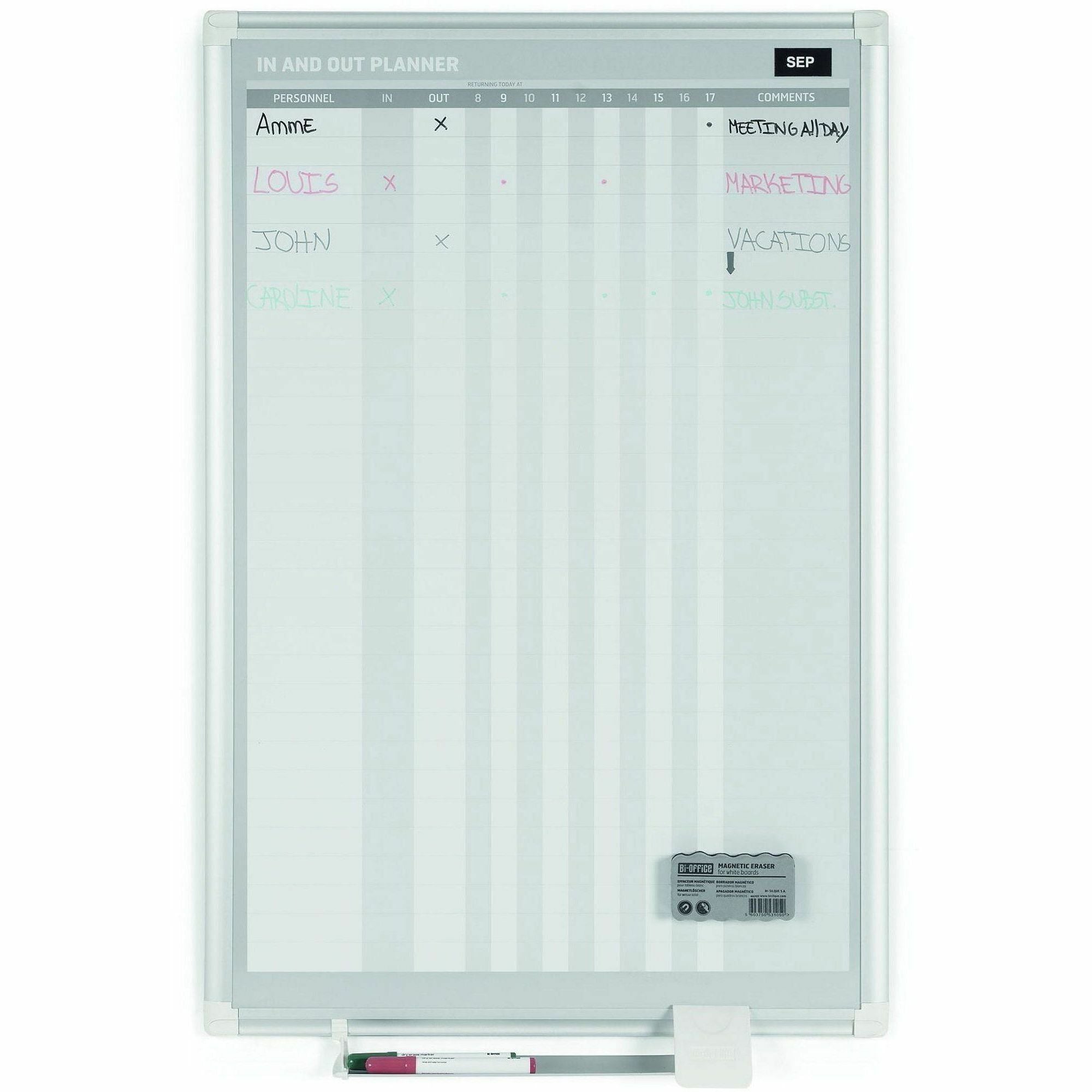 MasterVision Magnetic In/Out Vertical Planner Board