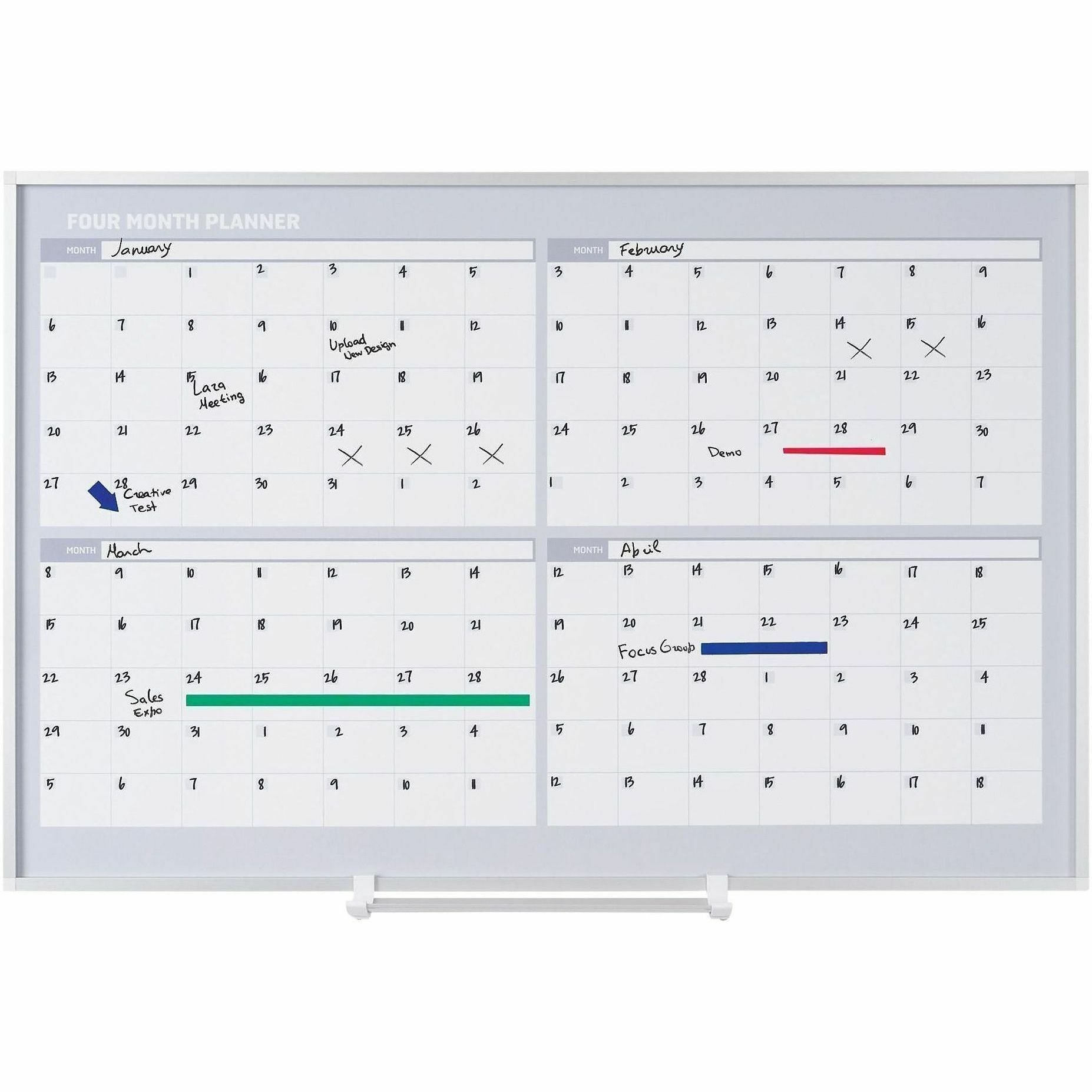 MasterVision MasterVision Dry-erase 4-month Planner