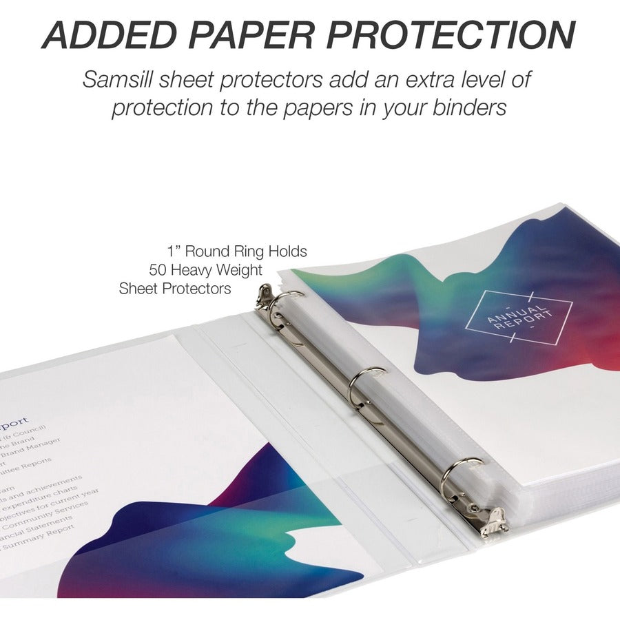 Wholesale Presentation/View Binders - Round Ring: Discounts on Samsill Value Round Ring View Binder SAMI08537